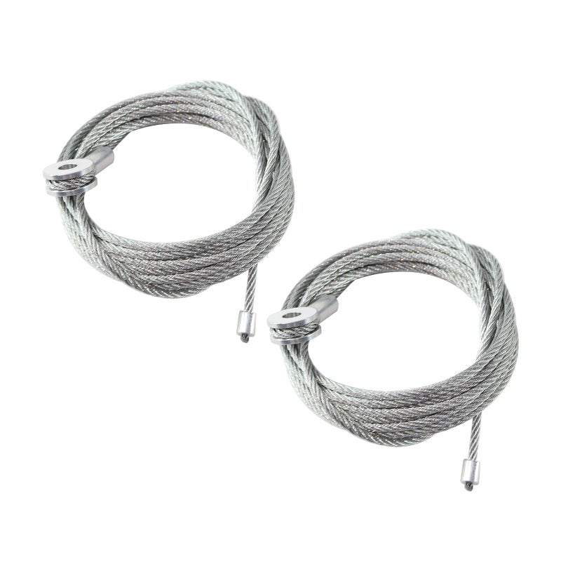 LAFORMO Pair (2) Enclosed Cargo Trailer Ramp Door Cable Replacement Kit Cables 150 Inch,Replacement for CAB1-8CB150 - Image 2